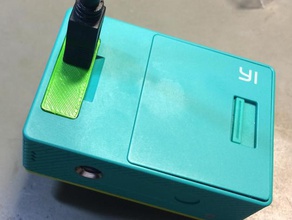 xiaomi yi ports cover micro usb charging port uncovered camera 3d print model - Mito3D