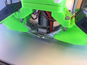 pla-refroidisseur de ventilateur mon -&gt magnétique hotend changeur L'imprimante 3d pièces le refroidissement double fan montage du pla 3d print model - Mito3D