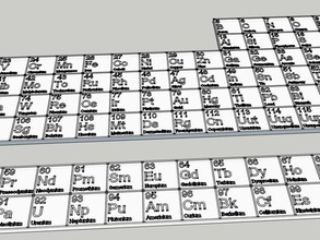 tavola periodica casella di confini la fisica astronomia 3d print model - Mito3D