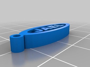 small oval tag custom accessories charm customizable 3d print model - Mito3D