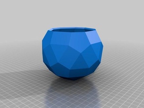 geodätische - Polyeder Pflanzer Container container Schreibtisch Dodekaeder geometrische isosahedron 3d print model - Mito3D