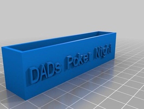os pais de uma noite poker negócio titular do cartão office personalizado 3d print model - Mito3D