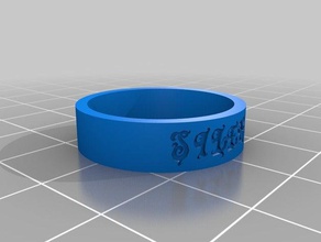 el silencio anillo 115 los anillos personalizado 3d print model - Mito3D