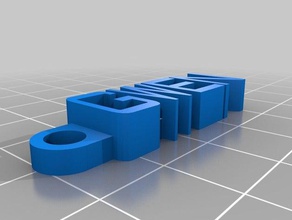 mesaj Anahtarlık gwen organizasyon özelleştirilmiş 3d print model - Mito3D