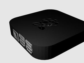 raspberry pi 2 b+ case apple tv-lookalike diy airport express apple-tv Fall recalbox retropie 3d print model - Mito3D