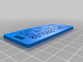la carte nom de l'étiquette l'organisation personnalisé 3d print model - Mito3D
