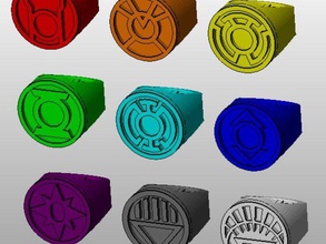 lantern corps rings model furniture comics dc universe green larfleeze sinestro superhero 3d print model - Mito3D