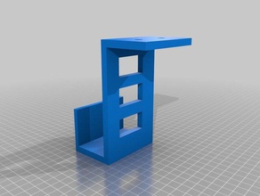tv cart cable bracket 3d print model - Mito3D