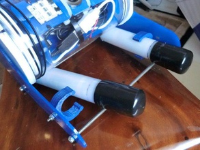 tubo de la batería clip titular openrov robótica 3d print model - Mito3D