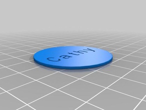 cathy token customized 3d print model - Mito3D