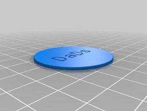 dads token customized 3d print model - Mito3D