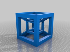 paramétrico hipercubo outros 4 dimensional 4d cubo bruce openscad usado 3d print model - Mito3D