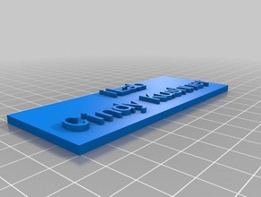 Namen cindy kundengebundene 3d print model - Mito3D