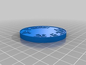 meine kundenspezifische Münze, chip Münzen und Abzeichen kundengebundene 3d print model - Mito3D