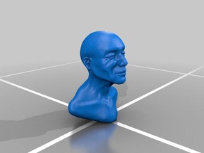 old man people head human person 3d print model - Mito3D