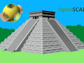 pyramid kukulcan chichen itza buildings & structures mayan temple openscad 3d print model - Mito3D