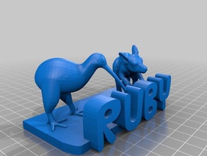 kivi kanguru işareti 3d baskı 3d print model - Mito3D