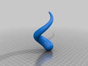 tordue en spirale corne générateur l'art des outils personnalisé 3d print model - Mito3D