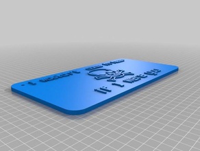 warning sign signs & logos customized 3d print model - Mito3D