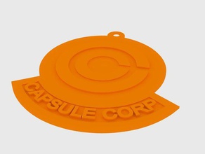 capsule Corporation Schilder & logos dragon ball z keyring 3d print model - Mito3D