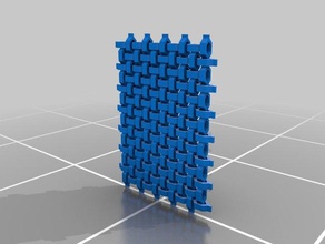 simi flexable basket weave mesh engineering cbu chain mail design flexible fun interlocking supportless 3d print model - Mito3D