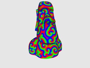 triple trippy moai art extrusión 3d print model - Mito3D