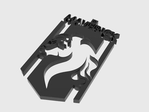 ford maverick stallion signs & logos cars keyring logo muscle v8 3d print model - Mito3D