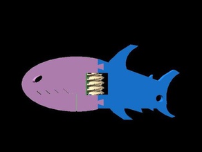 poseidon animal de estimação aka sharkwrench mecânico brinquedos sharkz chave inglesa 3d print model - Mito3D