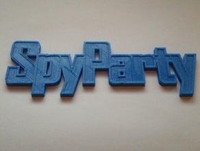 spyparty-logo Schilder & logos logo video-Spiel 3d print model - Mito3D