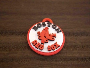 beyzbol takımı logo - boston red sox Anahtarlık 3d print model - Mito3D