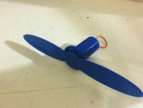 Gummi-band-propeller mechanische Spielzeuge Hubschrauber propeller Gummi-band - Spielzeug 3d print model - Mito3D