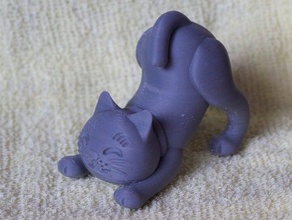 stretch cat animals 3d print model - Mito3D