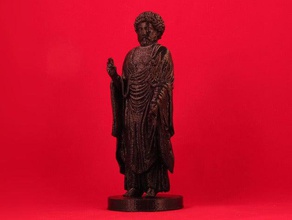 inverted standing buddha marcus aurelius manual supports sculptures 3d print model - Mito3D