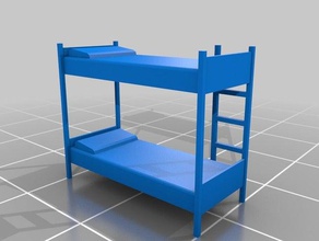 Etagenbett Modell-Möbel 3d print model - Mito3D
