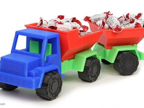 juguete de volcado camiones remolque 3d print model - Mito3D