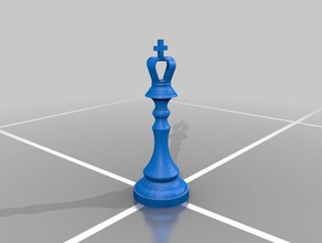 roi, pièce d'échecs les échecs 3d print model - Mito3D