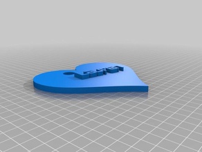 lauren corazón llaveros personalizado 3d print model - Mito3D