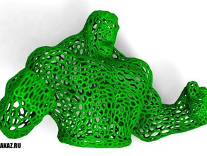 hulk stile di voronoi matematica arte 3d print model - Mito3D