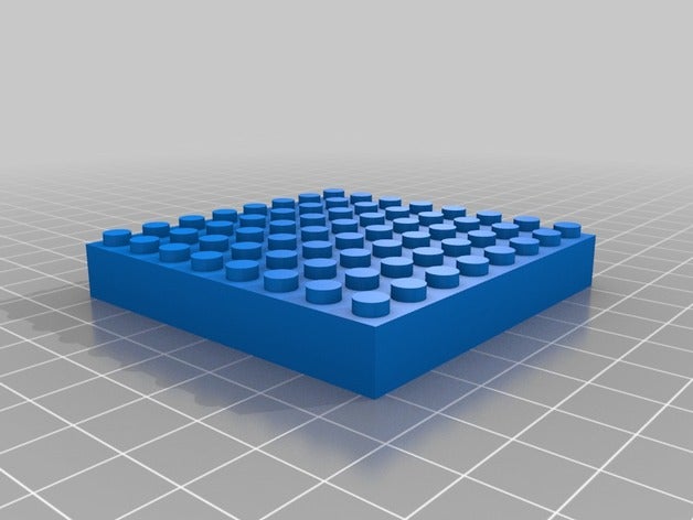 8x8 jouets de construction personnalisé 3D print model - Mito3D