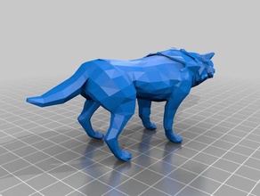 wolf 3d-drucken 3d print model - Mito3D