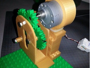 10 1 gear box diy 10-1 drive gearbox gears machine marble mechanical mechanism motor ratio toy 3d print model - Mito3D
