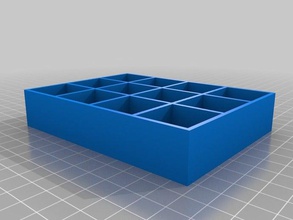 meu personalizados paramétrico bandeja de grid 2 contentores 3d print model - Mito3D