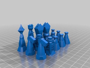 persönliche Schachspiel Schach Schach-set 3d print model - Mito3D