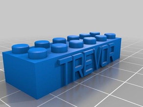 trevors Ziegel Bau-Spielzeug kundengebundene 3d print model - Mito3D