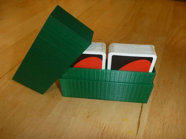 caso simples de 2 conjuntos cartas jogar jogos a caixa 3D print model - Mito3D