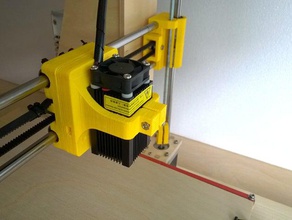 prusa i3 laser mount engraving cutting fits samelladrucker 3d printer parts cnc engraver holder 3d print model - Mito3D