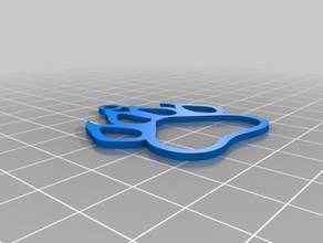 paw keychains 3d print model - Mito3D