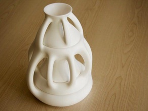 cascading vase containers bowl decorative flower jar sculpture vessel 3d print model - Mito3D
