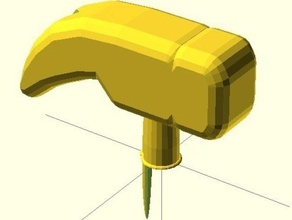 bic Hammer claw andere openscad 3d print model - Mito3D