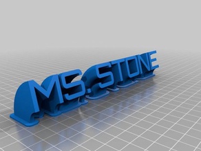 ms stone office customized 3d print model - Mito3D